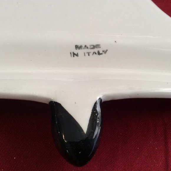 VINTAGE COOKIE / CANDY BELL SHAPED SERVING PLATTER- 1950s -MADE IN ITALY-12 1/2" - Picture 5 of 8